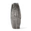 Vase Atlas en métal nickel antique, grand