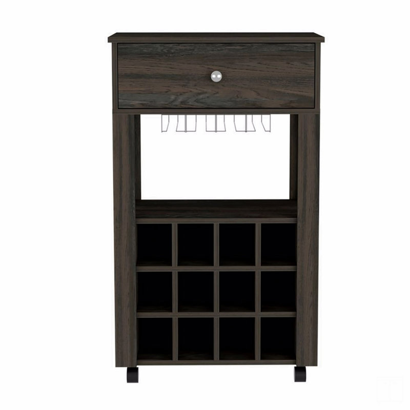 Armoire à vin 12 bouteilles, Brun