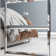Yolanta Nightstand Mirror Glass Top with LED Light, Wireless or USB Charging Station and Drawers