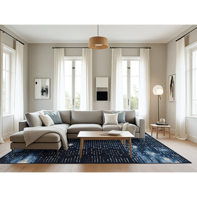 Tapis gris lavable à la machine, Rectangulaire 8 pi x 12 pi
