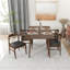 Ensemble de salle à manger rectangulaire de style Mid-Century 5 pièces avec 4 chaises en simili cuir Dartmouth