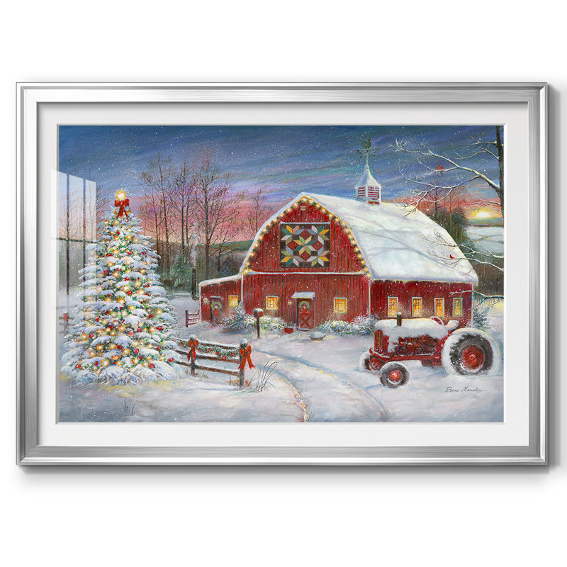 Anticipating Christmas, reproduction d'art encadrée, Argent, H 30 po x l 44 po x P 1,5 po