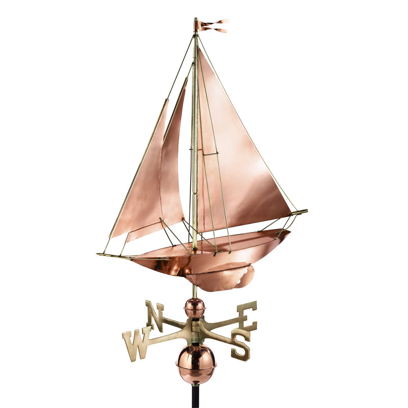 Girouette Ketter Racing Sloop, Cuivre poli
