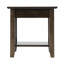 Table de bout / table de chevet en bois massif avec poste de charge, deux prises de courant et ports de charge USB de type A, de type C-923819806