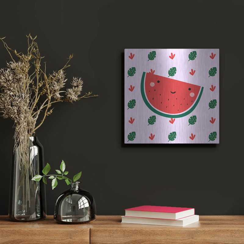 «Cute Watermelon» par Luxe Metal Portfolio, H 12 po x l 12 po