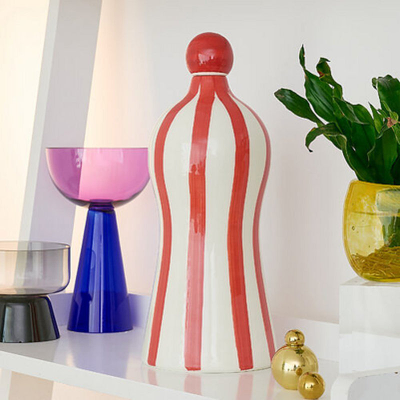 Lido Bottle Stripes, White/Black