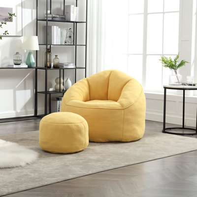 Fauteuil à billes de literie Fauteuil à billes en mousse à haute pression Fauteuil à billes en mousse avec rembourrage en mousse rembourré avec repose-pieds