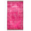 Tapis rose foncé en laine noué à la main de conception unique 2000 pi 5 pi 7 po x 9 pi 11 po Olka