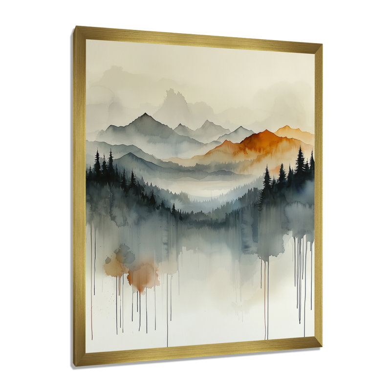 Omolana - paysages, impressions d'art mural, H 32 po x l 24 po, Reproduction encadrée d'une seule photo, Doré