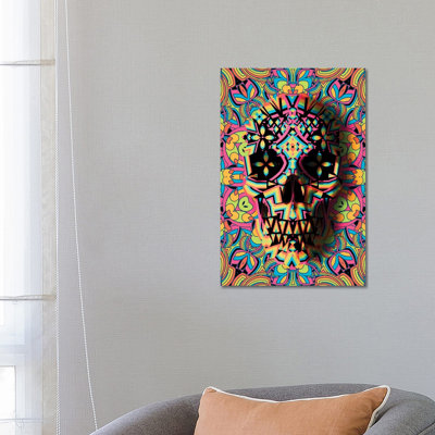 Skull Geo 1 Piece Wrapped Canvas Painting
