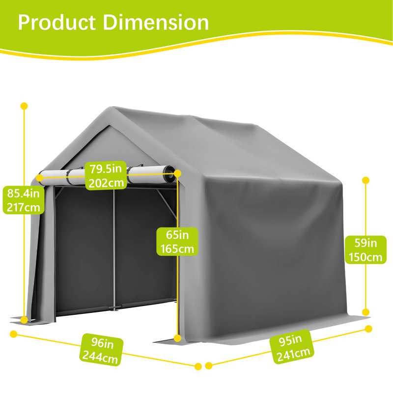 8x8 Ft Extra - Large Outdoor Shelter, Waterproof And , Geometric Reinforcement, Quick Installation, Air Circulation For Comfort Multi Functional Windproof Fasteners, Ground Anchors, Assembly