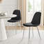 Edzard Double Pedestal High Gloss Dining Table Set with 6 Luxury Faux Leather Dining Chairs-1361938799
