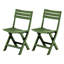 Ensemble de 2 chaises de patio d'extérieur pliantes Addilyne, en polypropylène résistant aux intempéries, vert-1665278736