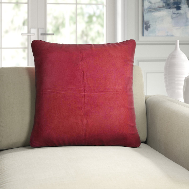 Montana Square Pillow Cover, 15.75" x 15.75" , Red