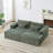 Modern Sofa87" Oversized Sectional Lounge Chaise,No Assembly Required,Cloud Plush Loveseat With Two Removable Footstool,Fluffy  Sleeper Chair  Indoor-826065245