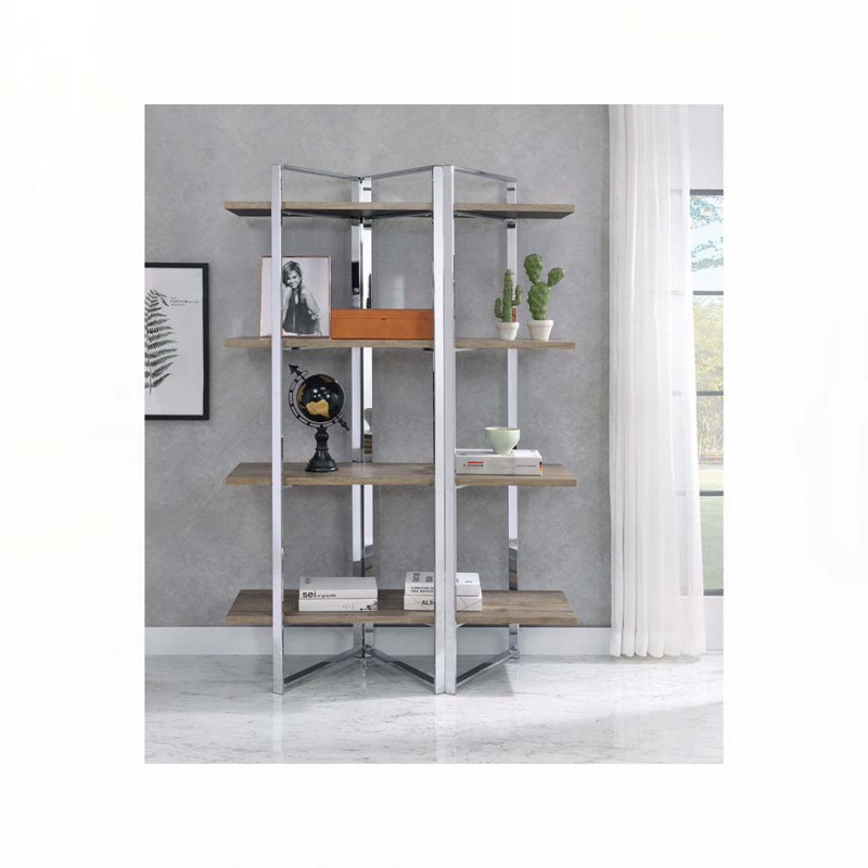 Libby Chrome Finish Bookshelf