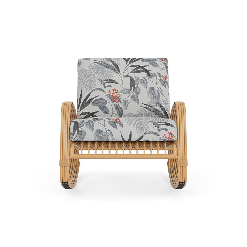 Riviera Outdoor Chair, Delicate Botanical Slate