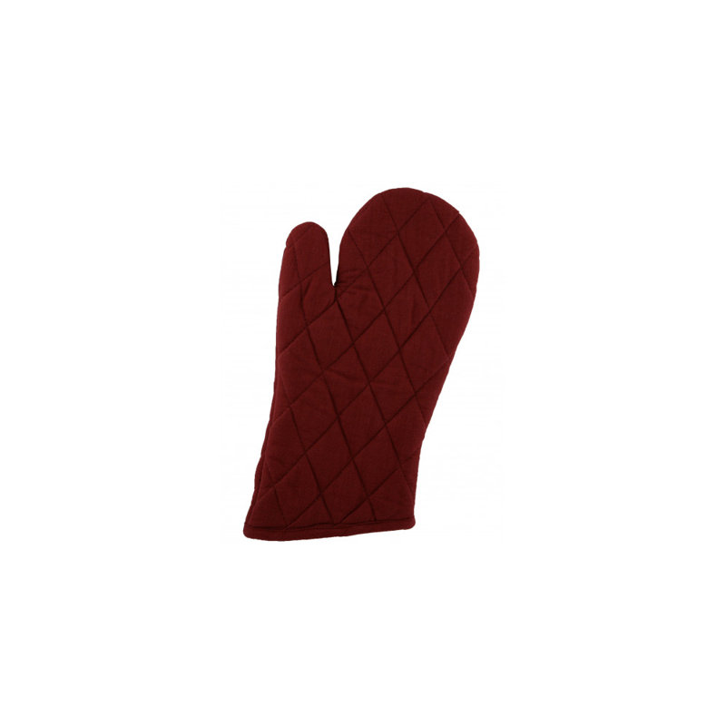Gracie Oaks Katerin Cotton Oven Mitt Set, Burgundy