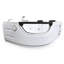 Baignoire tourbillon blanche 2 personnes 71 "x 47" avec double pompe et chauffage ELITE
