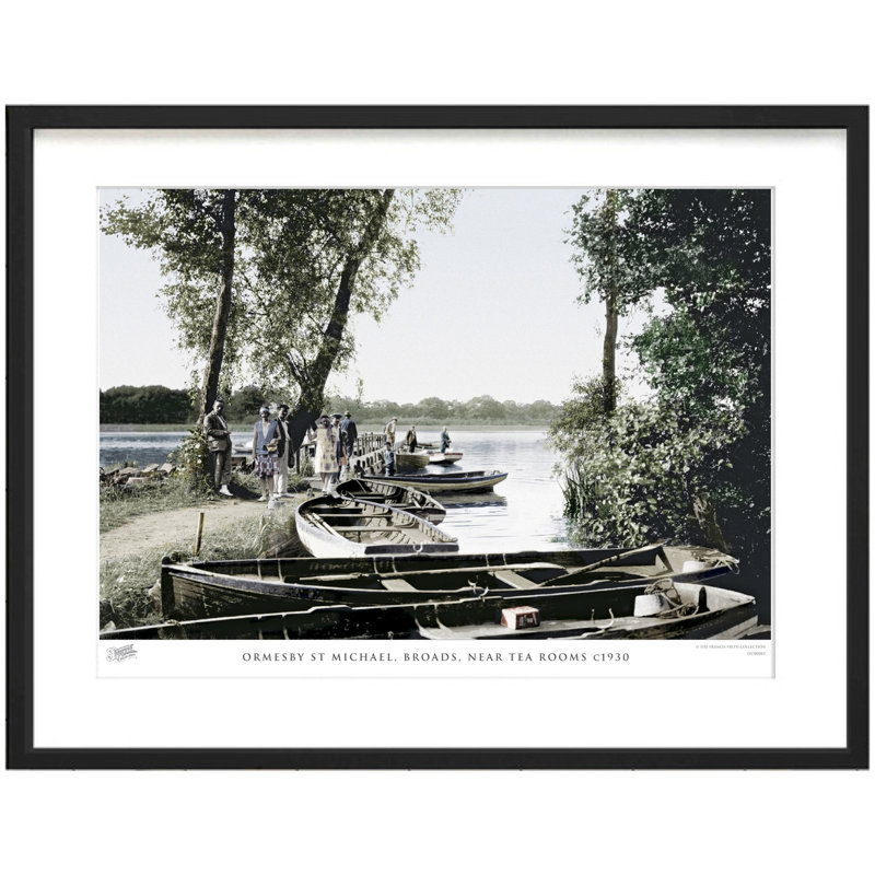 Ormesby St Michael, Broads, Near Tea Rooms C1930 1 Piece Single Picture Frame Wall Art, 45cm H x 60cm W x 2.3cm D