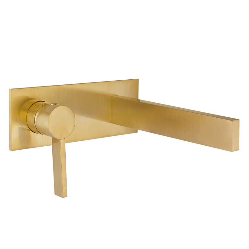 Wall Mounted Bathroom Faucet, Brushed Gold