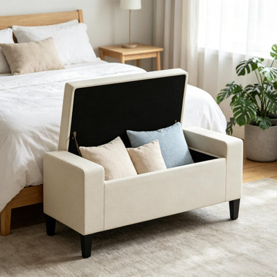 Modern Storage Bench,Versatile Ottoman Bench,Bench with Functional Design