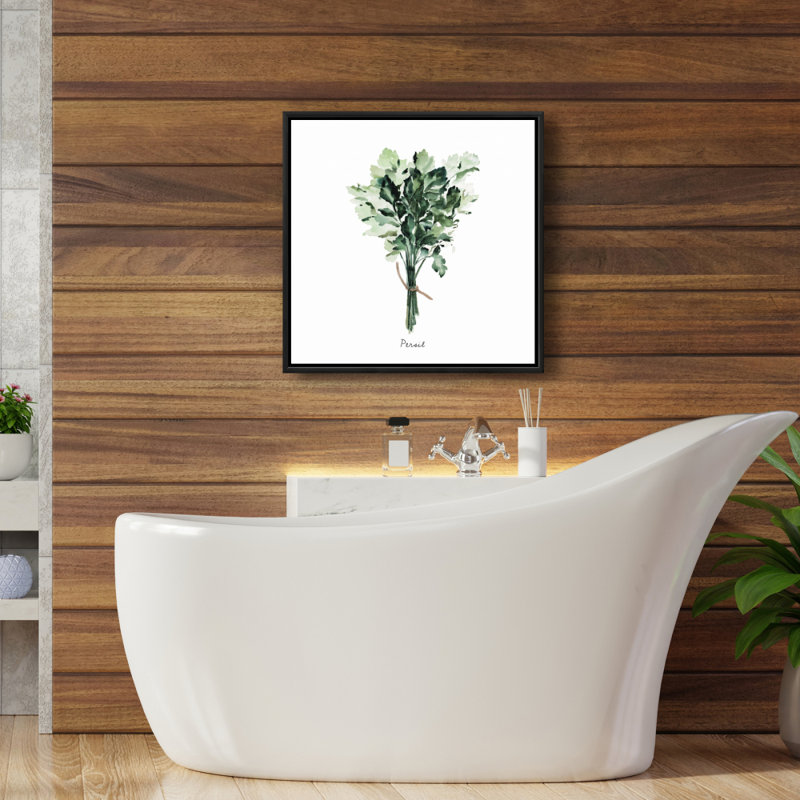 «Tied up Persil Bundle», reproduction sur toile avec cadre flottant, H 24 po x l 24 po, Toile encadrée noire