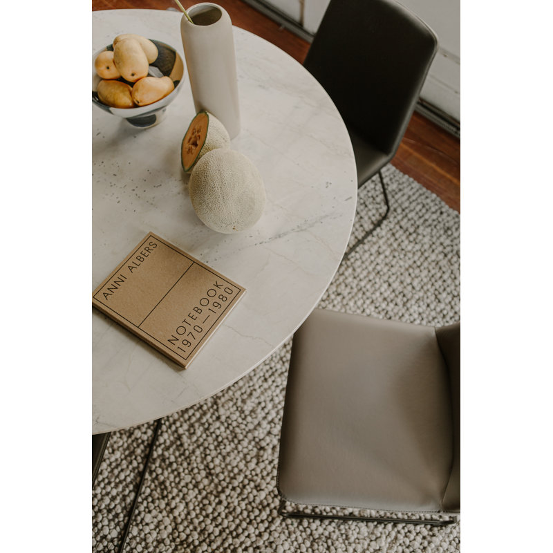 Villa Leather Dining Chair, Gray