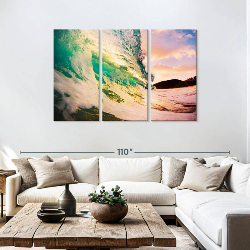 Gillard Retro Sunset Wave, 48" H x 74" W