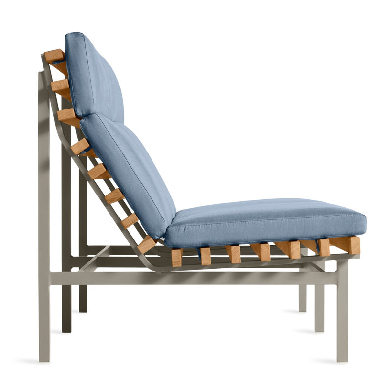 Perch Outdoor 2 - Seat Loveseat, Charcoal, Sunbrella Haze