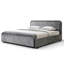 Lit plateforme tapissier Luma - Gris - Grand-1846717282-1857597853