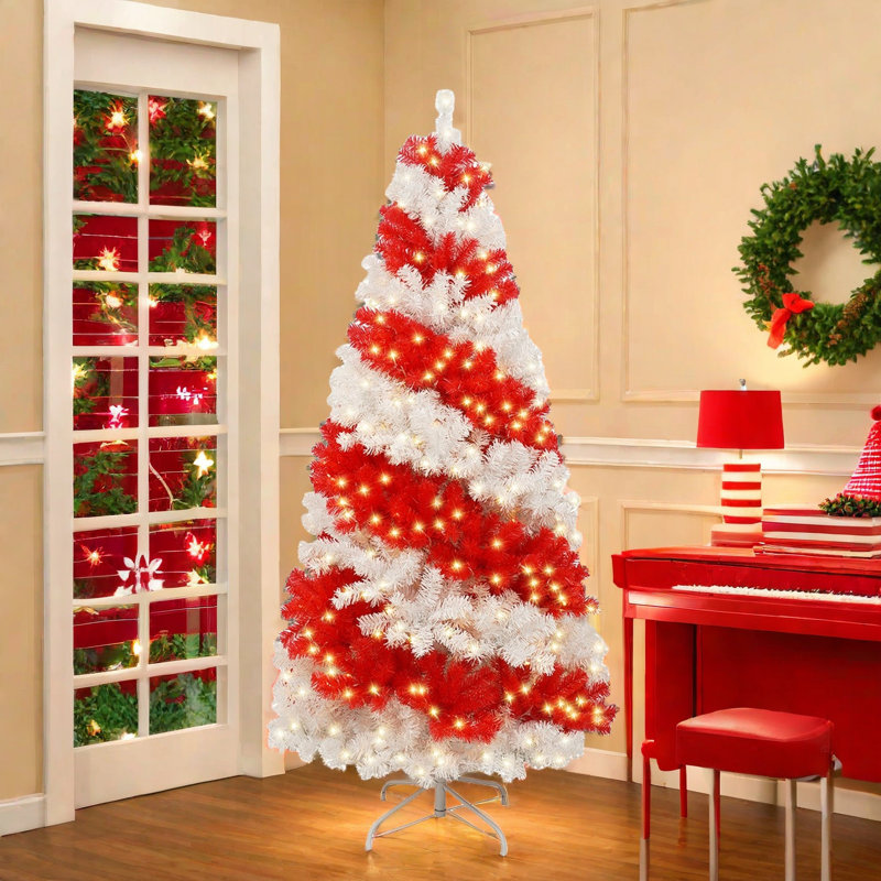 Arbre de Noël de style bonbon avec 300 lumières DEL