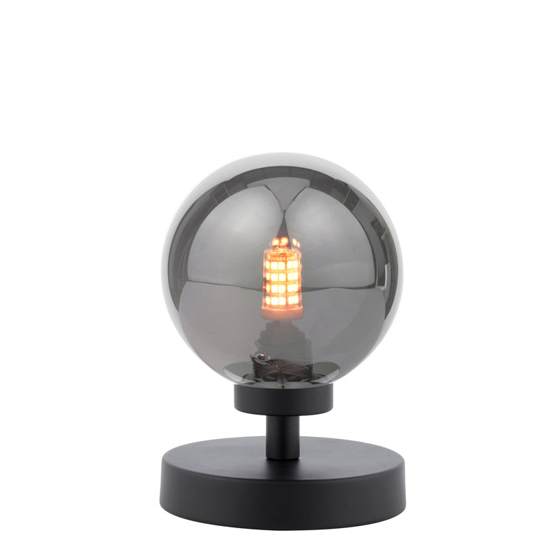 Metal Table Lamp Lamp, 17 cm H x 10.5 cm W x 10.5 cm D, Matt Black