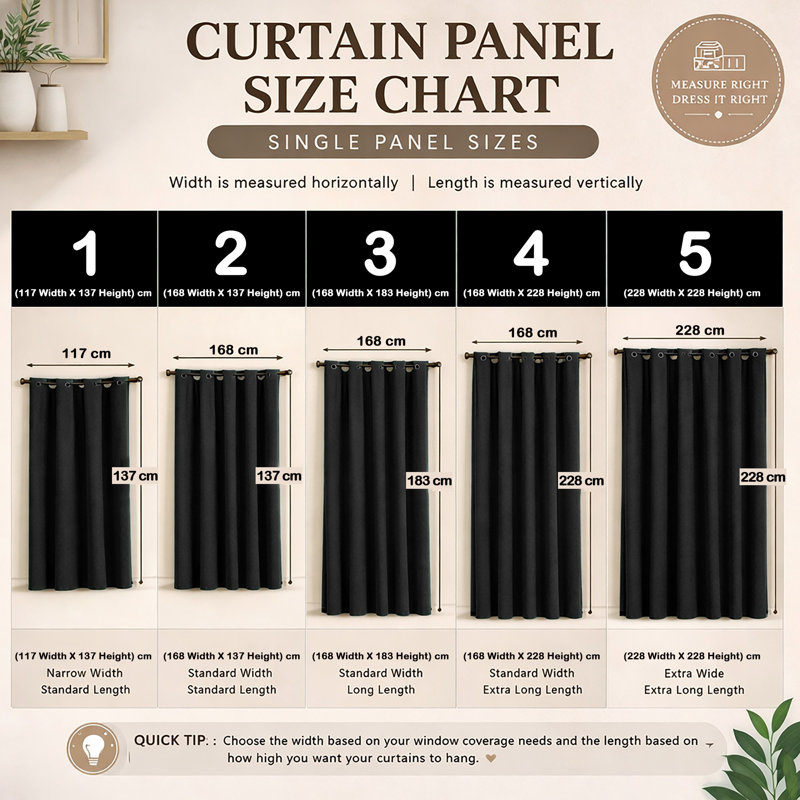 Winkel Heavy Velvet Eyelet Ready Made Thermal Drapes & Curtains, (168 Width X 228 Height) cm, Black