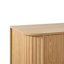 Buffet de rangement ondulé de 63 po à deux portes avec tablettes réglables, idéal pour la cuisine, le salon, le couloir - rangement polyvalent-409967854
