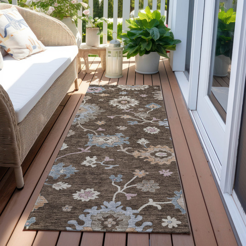 Machine Washable Indoor/Outdoor Segin ACN1218 Rug, Runner 2'3" x 7'6"