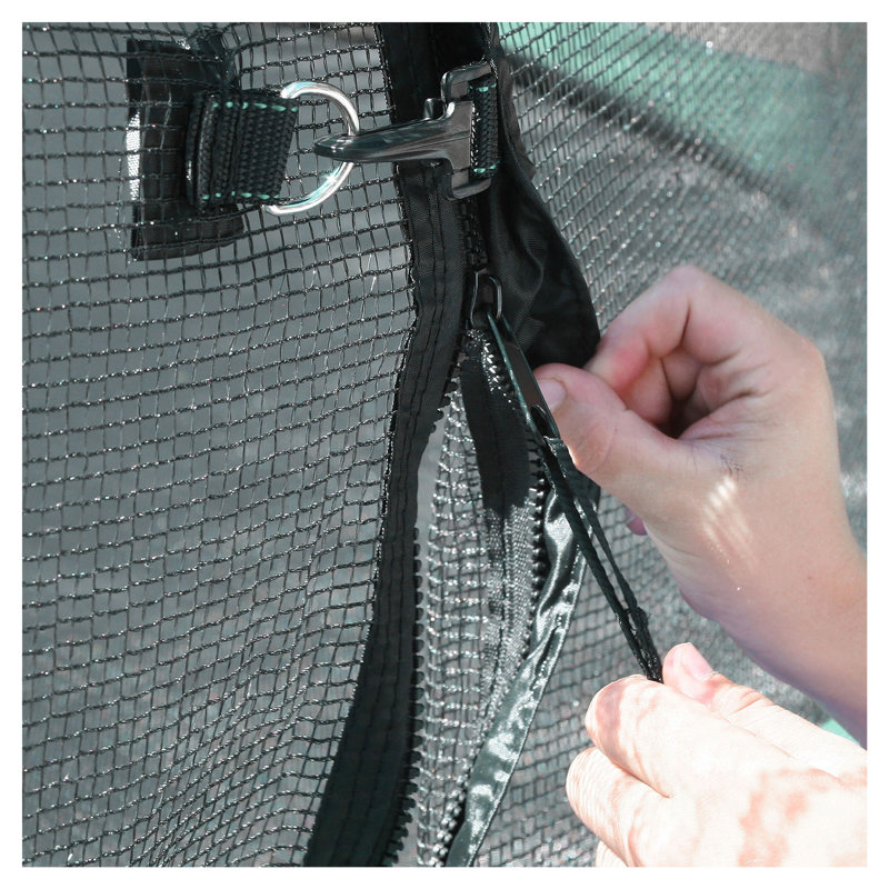 Skywalker Trampolines 10 FT Round Outdoor Trampoline With Enclosure- Green