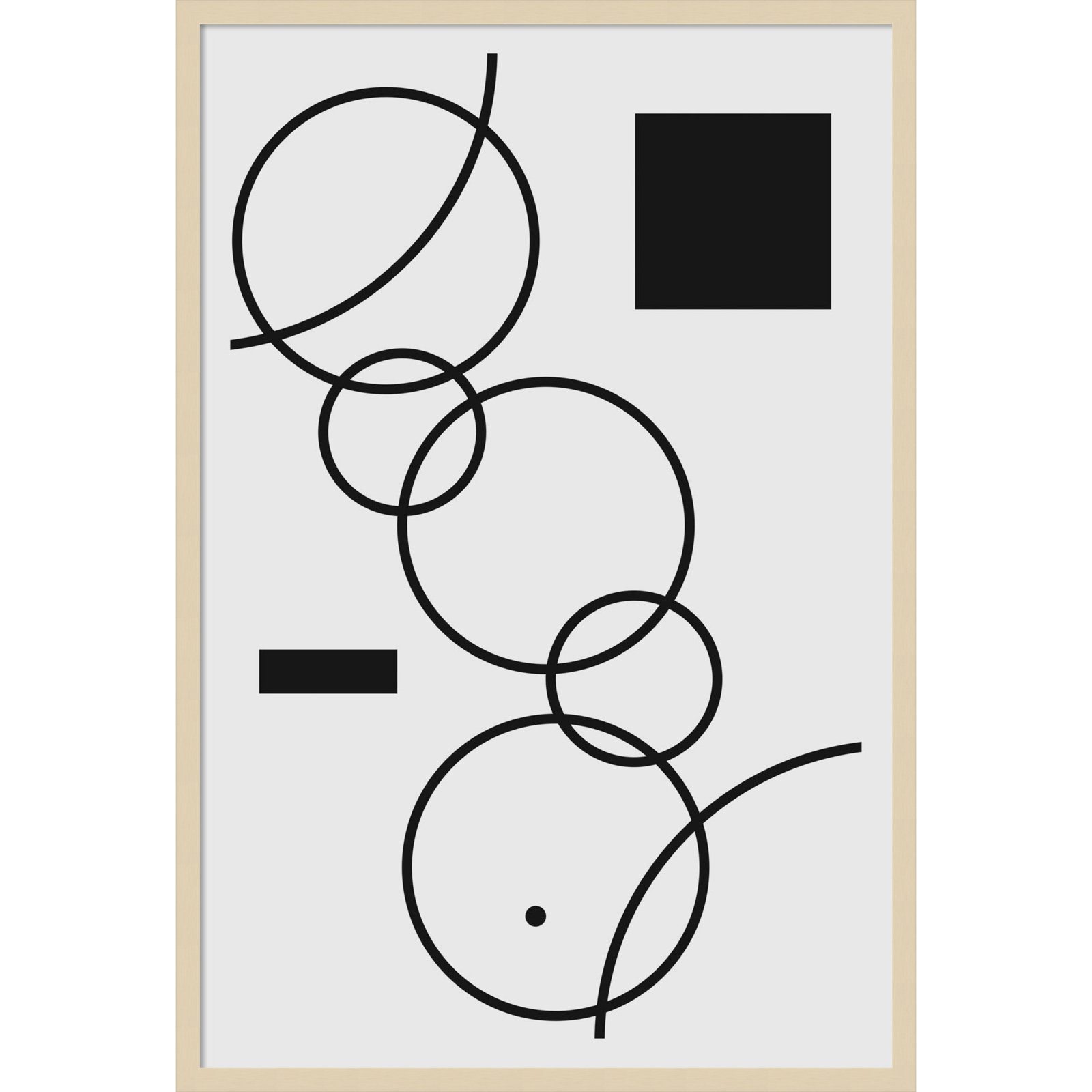 Minimal Shapes No 1 by Jay Stanley, White, 41" H x 28" W x 1" D