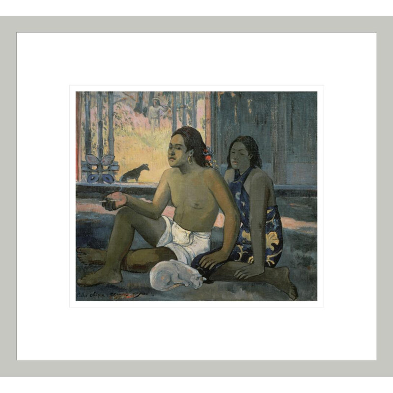 «Eiaha Ohipa or Tahitians in a Room» par Paul Gauguin - Estampe numérique encadrée, 13.75" H x 14.98" W