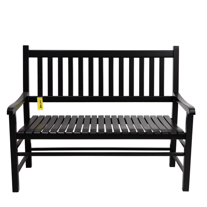 Boyne 50 " W Solid Wood Outdoor Garden Bench, Black