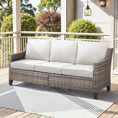 73" 3 - Person Patio Sofa With Thick Cushions