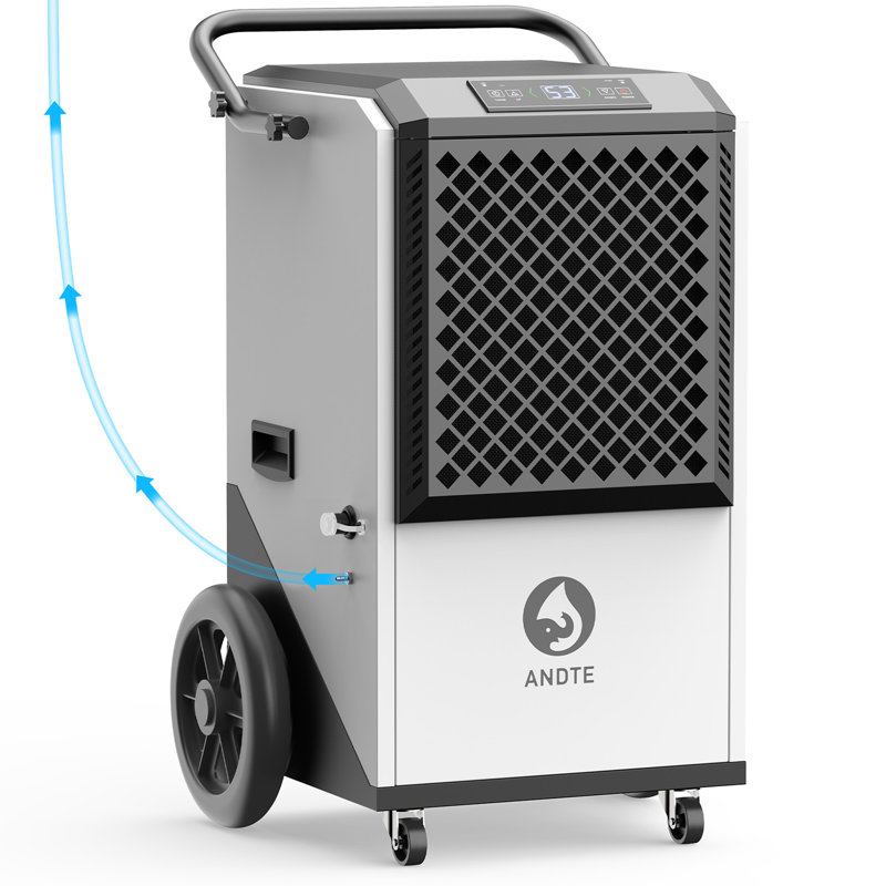 250 Pt. 8,000 Sq.ft. Heavy Duty Quiet Dehumidifier In White, With Pump And Drain Hose For Basement, Garge, Auto Defrost