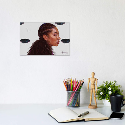 Black Butterfy by Adekunle Adeleke - Wrapped Canvas Print