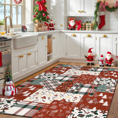 Rectangle Patchwork Washable Area Rug