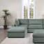 Repose-pieds contemporain en velours côtelé 1pc-889011567