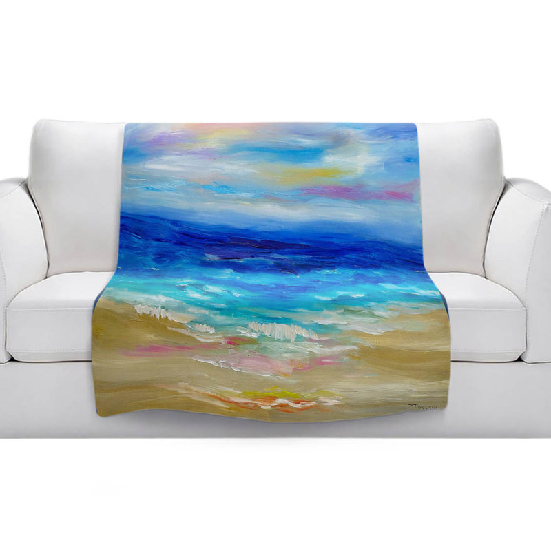 Couverture sherpa douce à vagues abstract iii, l 51 po x L 60 po