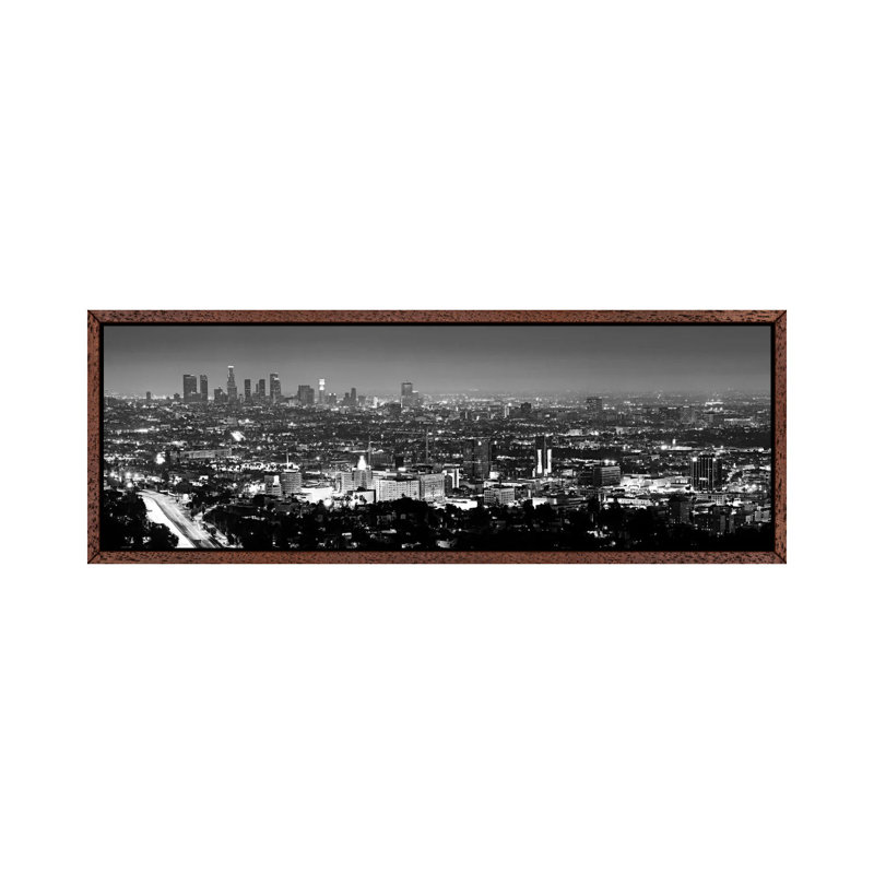Unknown Artist 1 Piece Floater Frame Panoramic Wall Art on Canvas, 30.48 cm H x 91.44 cm W, Classic Wood