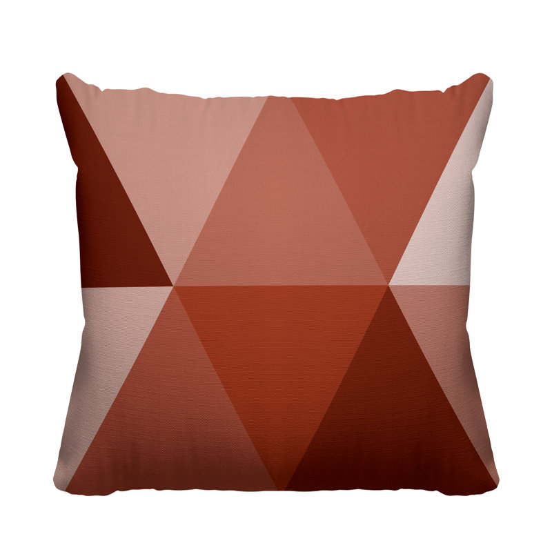 Coussin décoratif intérieur / extérieur Isla, L 17 po x H 17 po, Épice géométrique 1