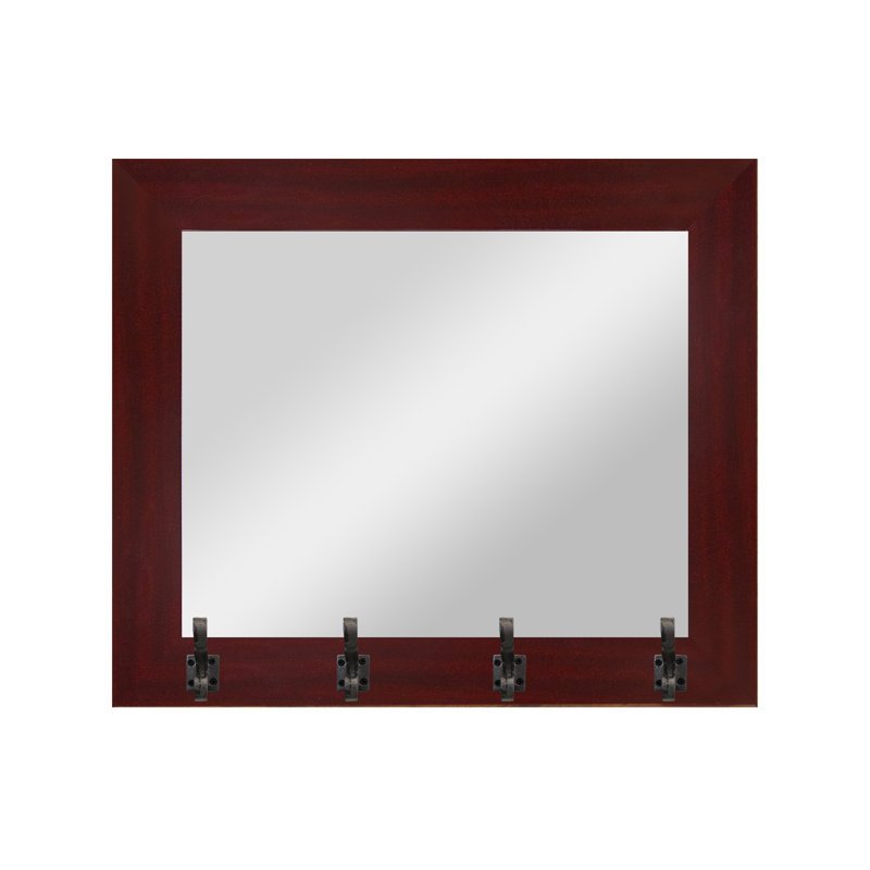 Miroir Tecopa, Rouge bourgogne / acier