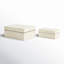 Armadi Mother of Pearl Shell Handmade Mosaic Dot Storage Geometric Decorative Cream Box with Accents Set
